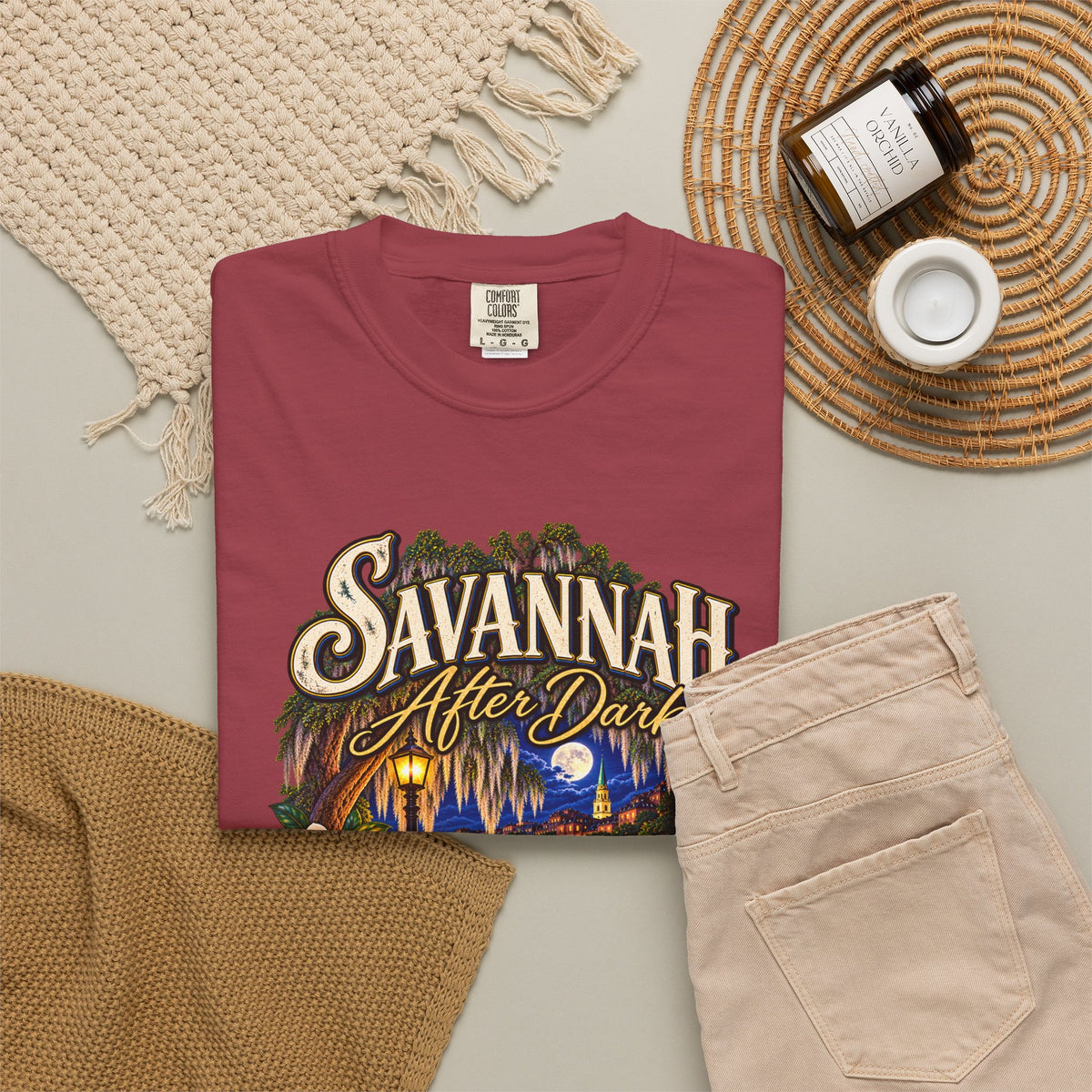 Savannah After Dark T-Shirt — Nightscape Souvenir Tee