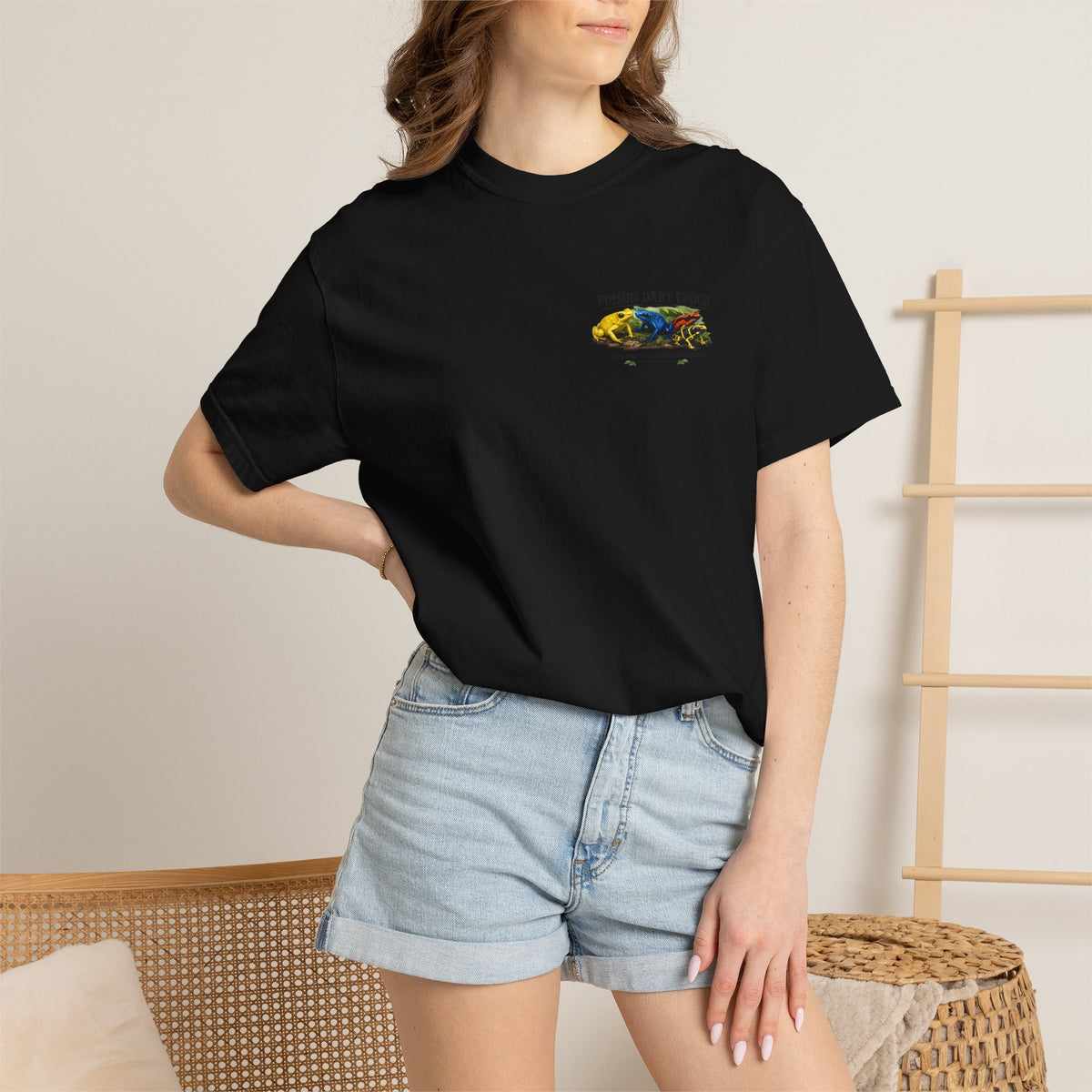 Poison Dart Frogs T-shirt | Colorful Frog Illustration, Amphibian Species Chart