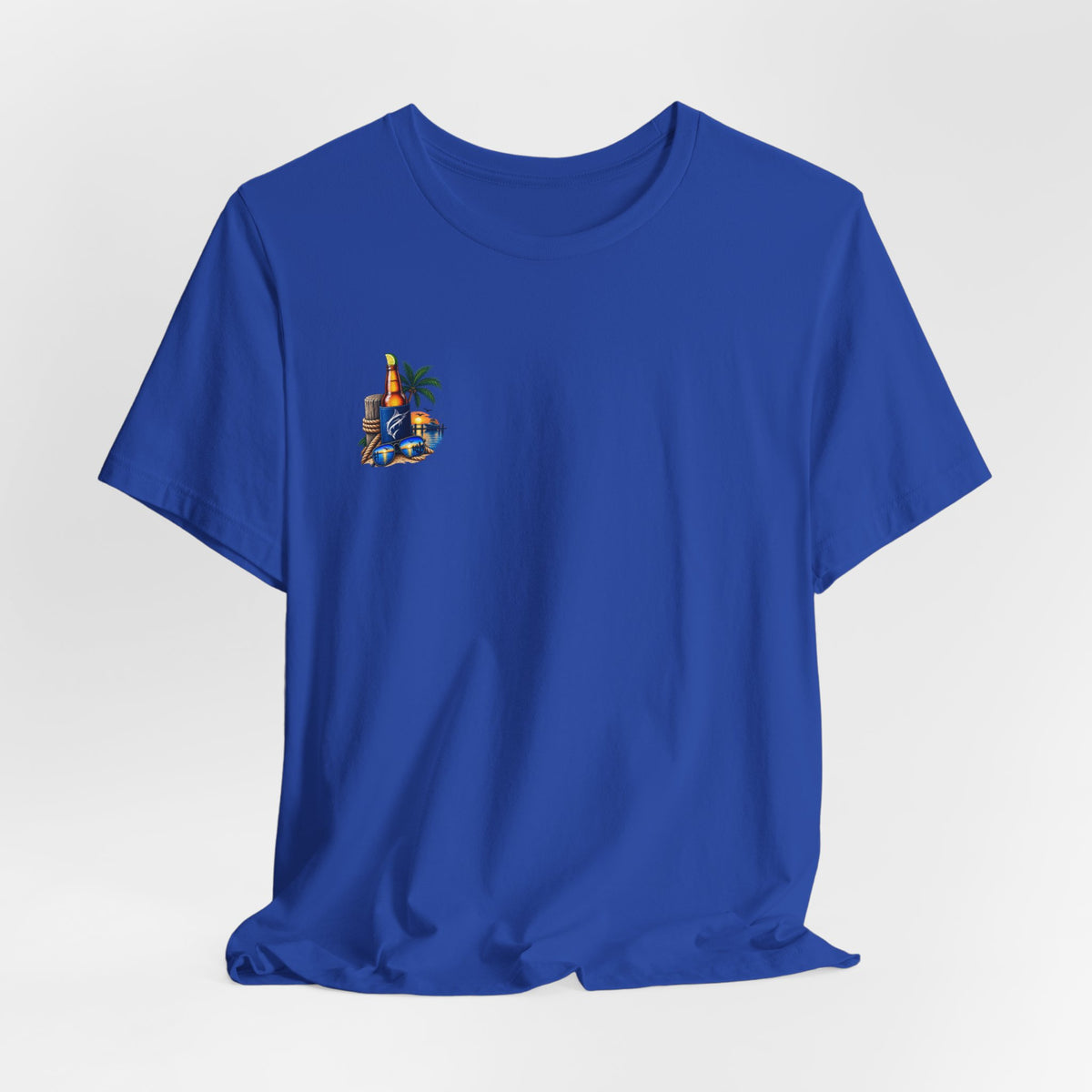 Dockside Sunset Tee — Tropical Marina Graphic T-Shirt