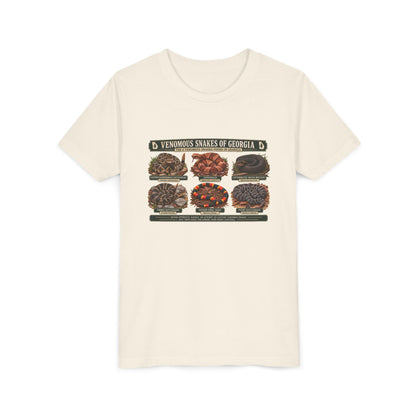 Youth Tee — Venomous Snakes of Georgia Educational Graphic