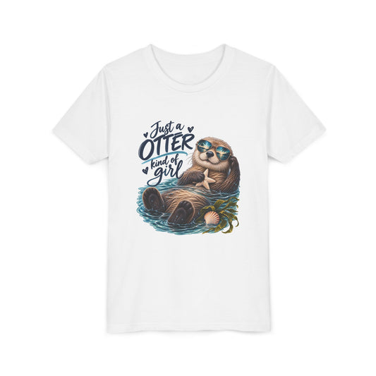 Youth Tee - "Just an Otter Kind of Girl" Cute Otter Graphic Shirt