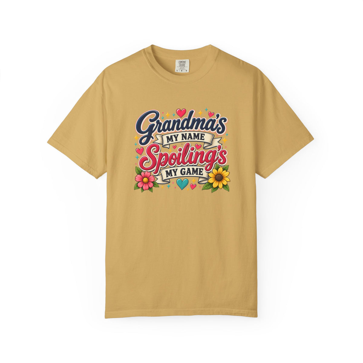 Grandma's My Name Spoiling's My Game T-Shirt | Floral Retro Design