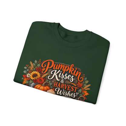 Pumpkin Kisses & Harvest Wishes Crewneck Sweatshirt