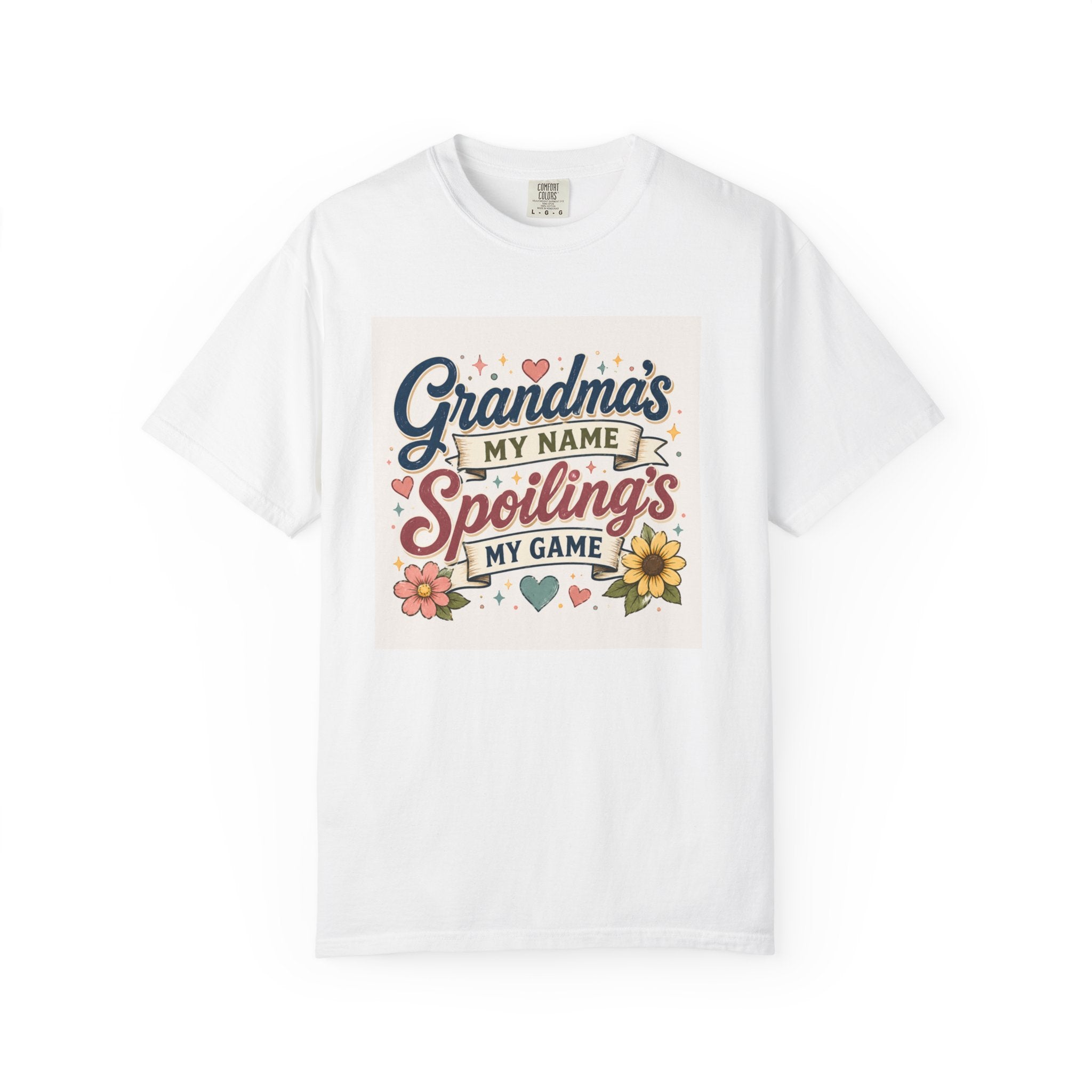 Grandma's My Name Spoiling's My Game T-Shirt | Floral Retro Design