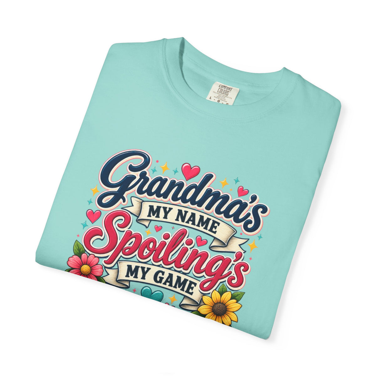 Grandma's My Name Spoiling's My Game T-Shirt | Floral Retro Design