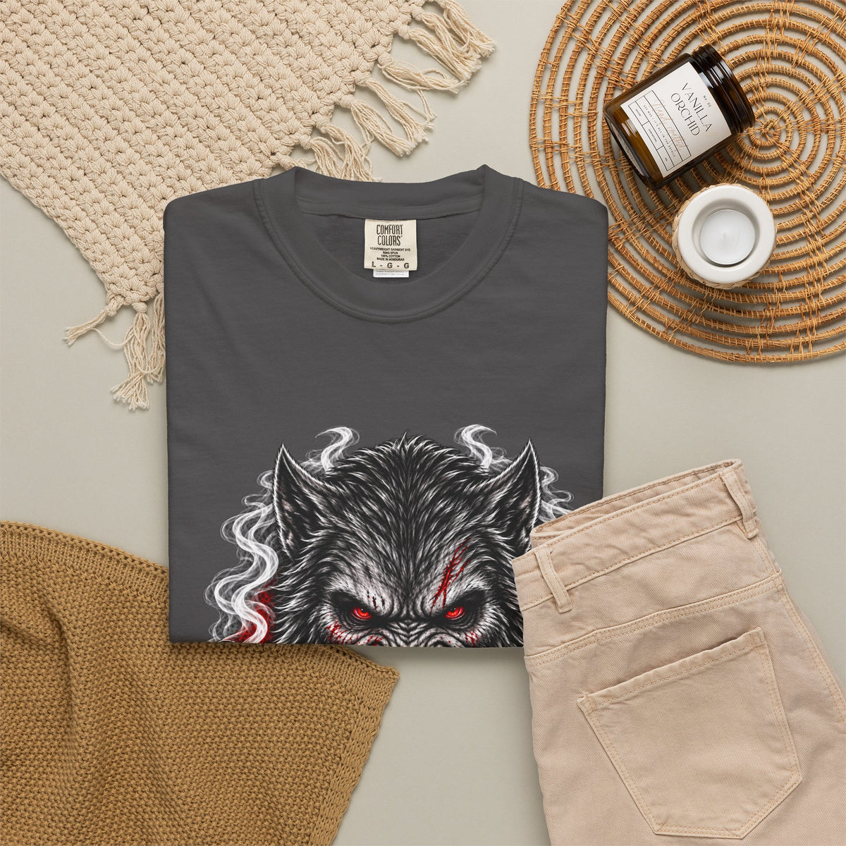 Wolf Head Graphic T-Shirt — Bloody Howl Horror Tee