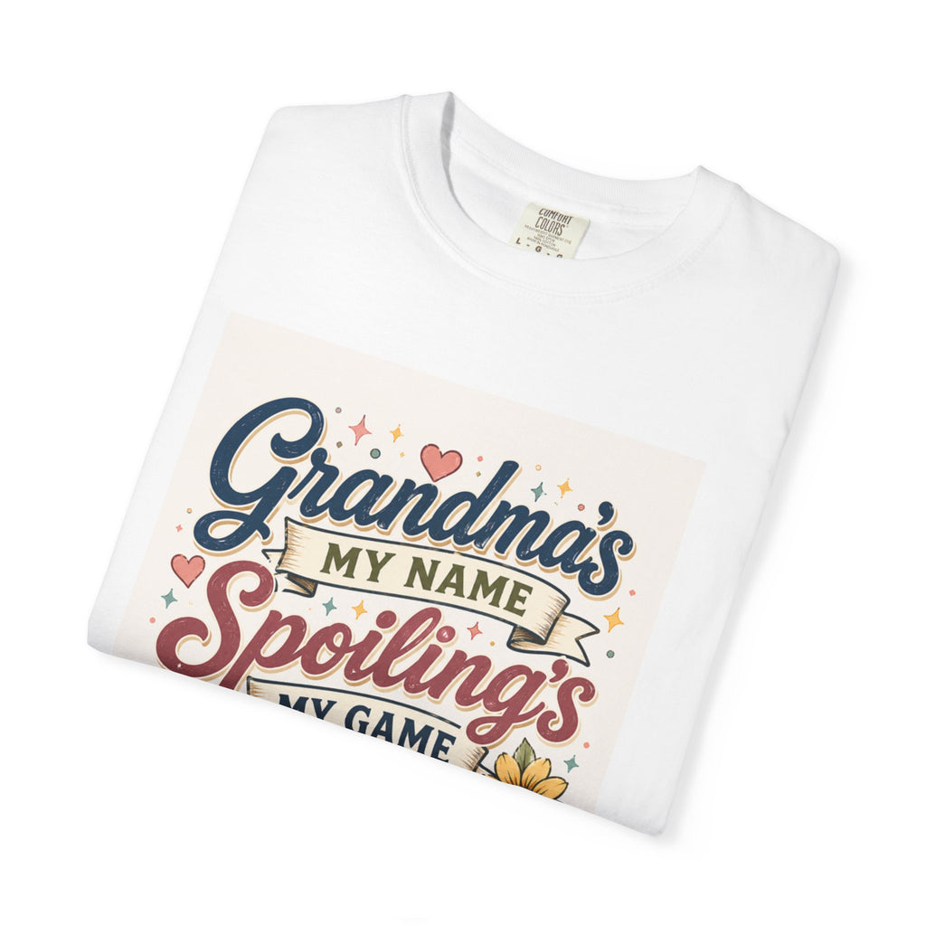 Grandma's My Name Spoiling's My Game T-Shirt | Floral Retro Design