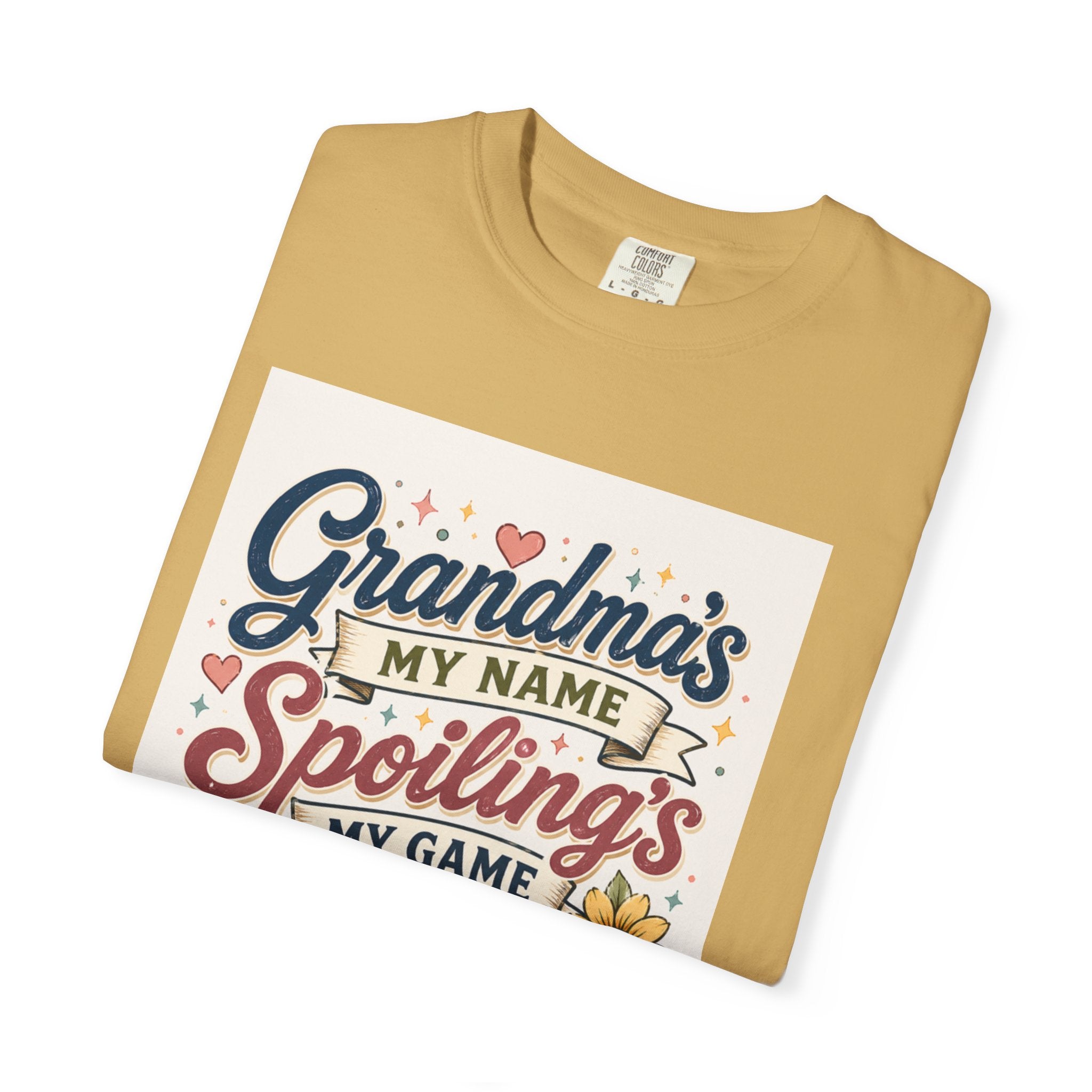 Grandma's My Name Spoiling's My Game T-Shirt | Floral Retro Design