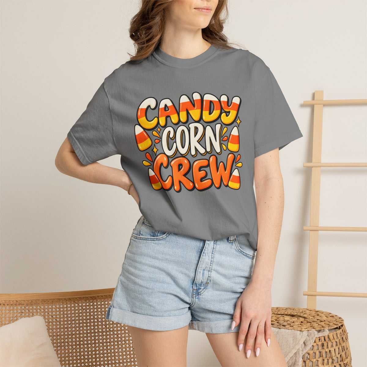 Candy Corn Crew T-Shirt — Cute Halloween Graphic Tee