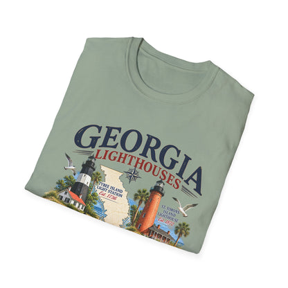 Georgia Lighthouses T-Shirt — Vintage Coastal Tee