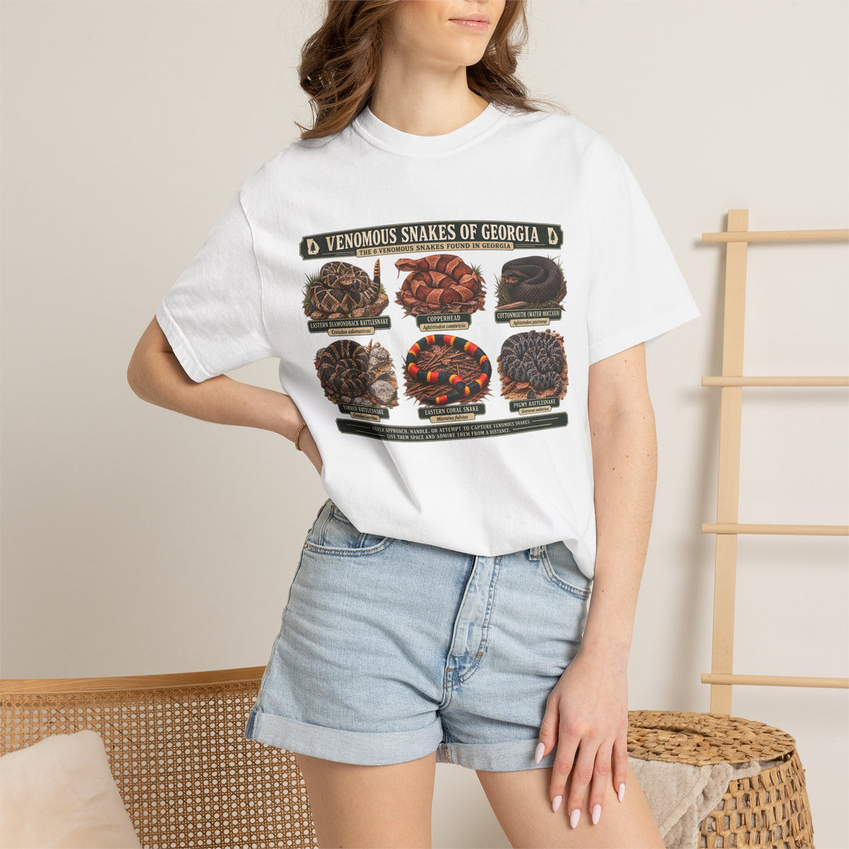 Venomous Snakes of Georgia T-shirt | Snake Identification Chart