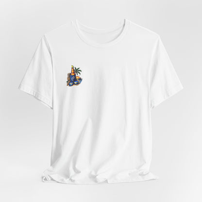 Dockside Sunset Tee — Tropical Marina Graphic T-Shirt