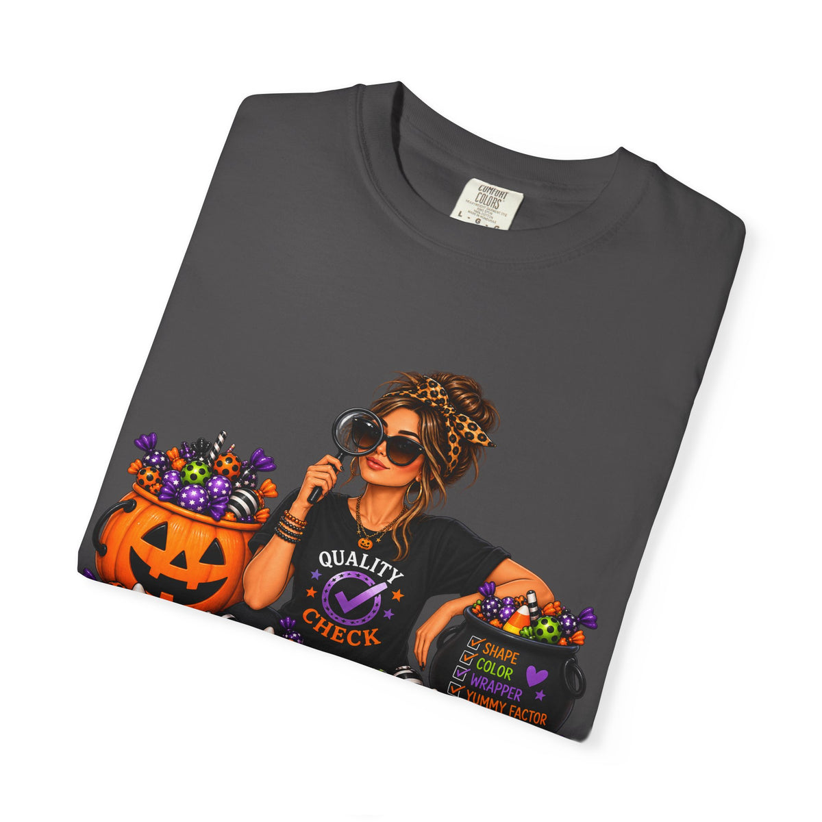 Mom Candy Inspector T-Shirt — Funny Halloween Trick-or-Treat Mom Tee