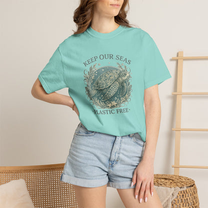 Keep Our Seas Plastic Free Sea Turtle T-Shirt