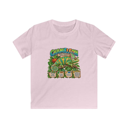 Kids Chameleon T‑Shirt — Colorful Tropical Reptile Graphic Tee