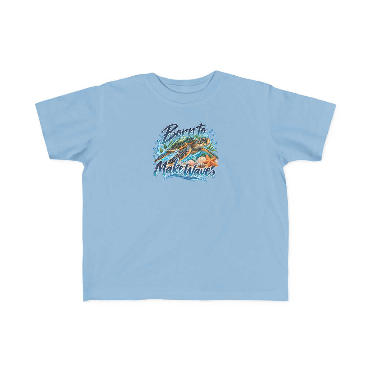 Toddler Tee - "Born to Make Waves" Surf Graphic Kids Shirt