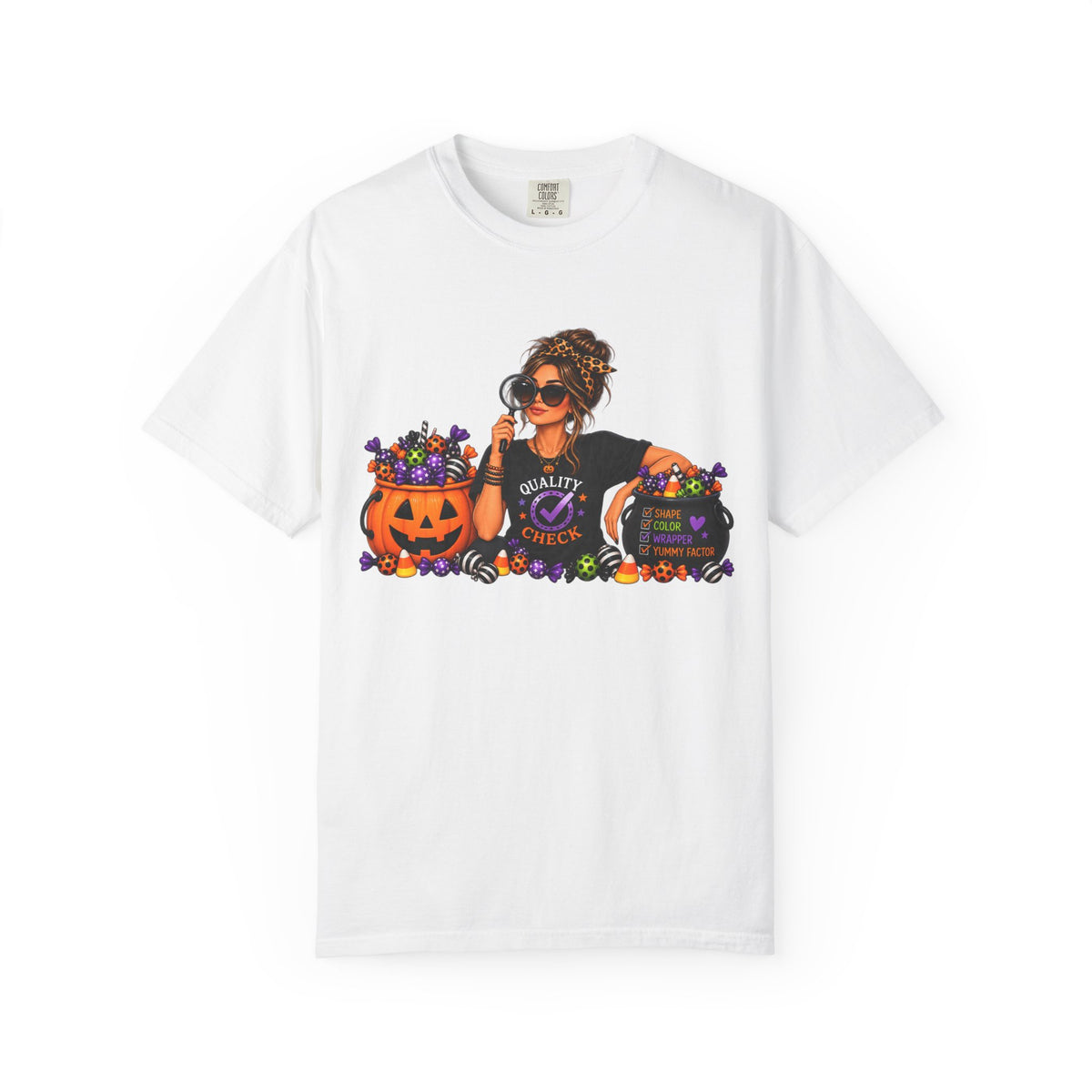 Mom Candy Inspector T-Shirt — Funny Halloween Trick-or-Treat Mom Tee