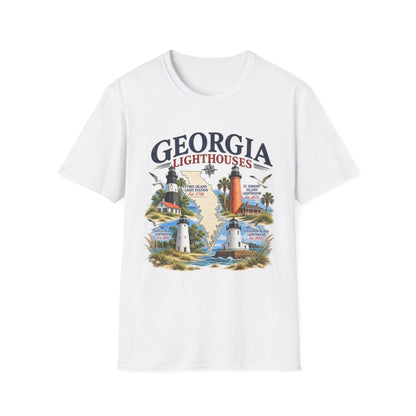 Georgia Lighthouses T-Shirt — Vintage Coastal Tee