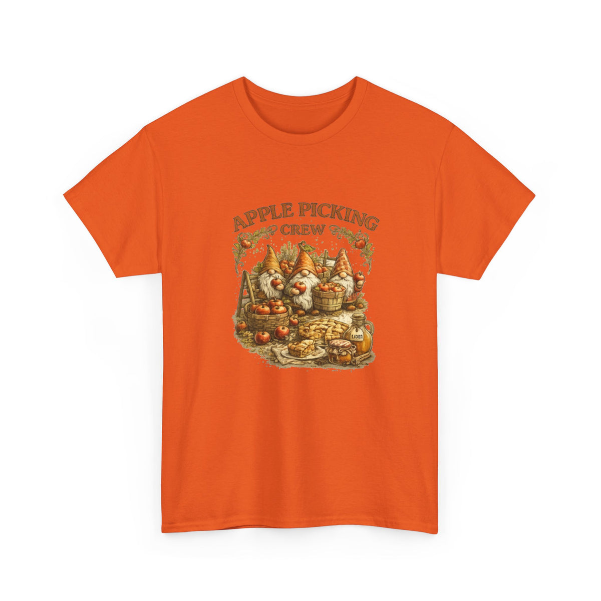Apple Picking Crew T-Shirt — Vintage Fall Orchard Graphic Tee