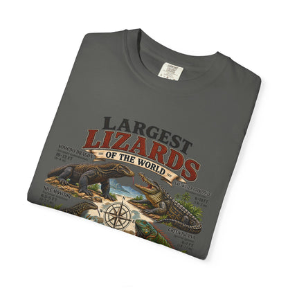 Lizards Graphic T-Shirt — "Largest Lizards of the World" Vintage Nature Tee
