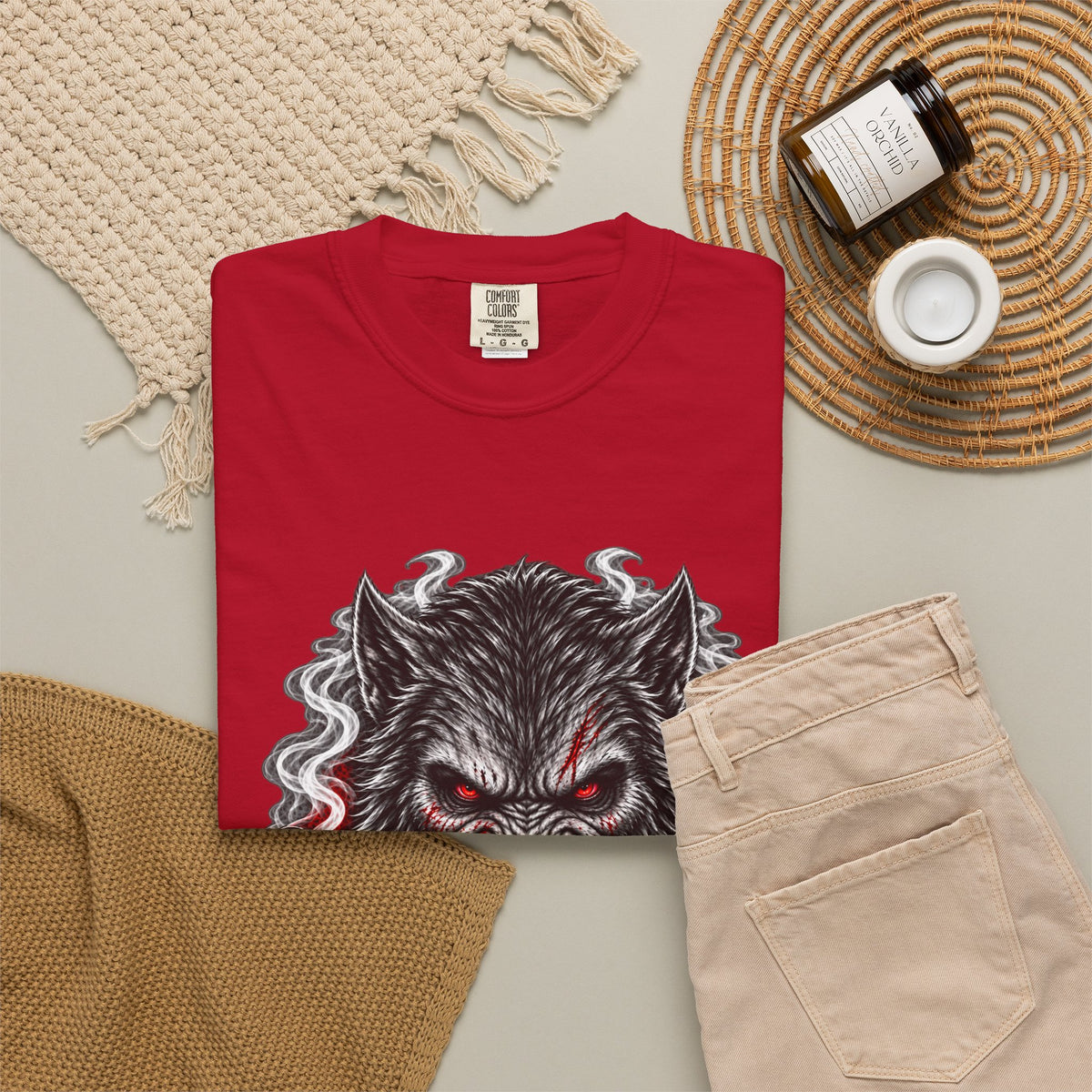 Wolf Head Graphic T-Shirt — Bloody Howl Horror Tee