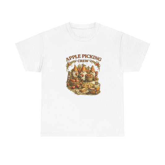 Apple Picking Crew T-Shirt — Vintage Fall Orchard Graphic Tee