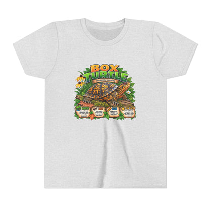 Box Turtle Youth Tee — Cute Educational Turtle Shirt for Kids