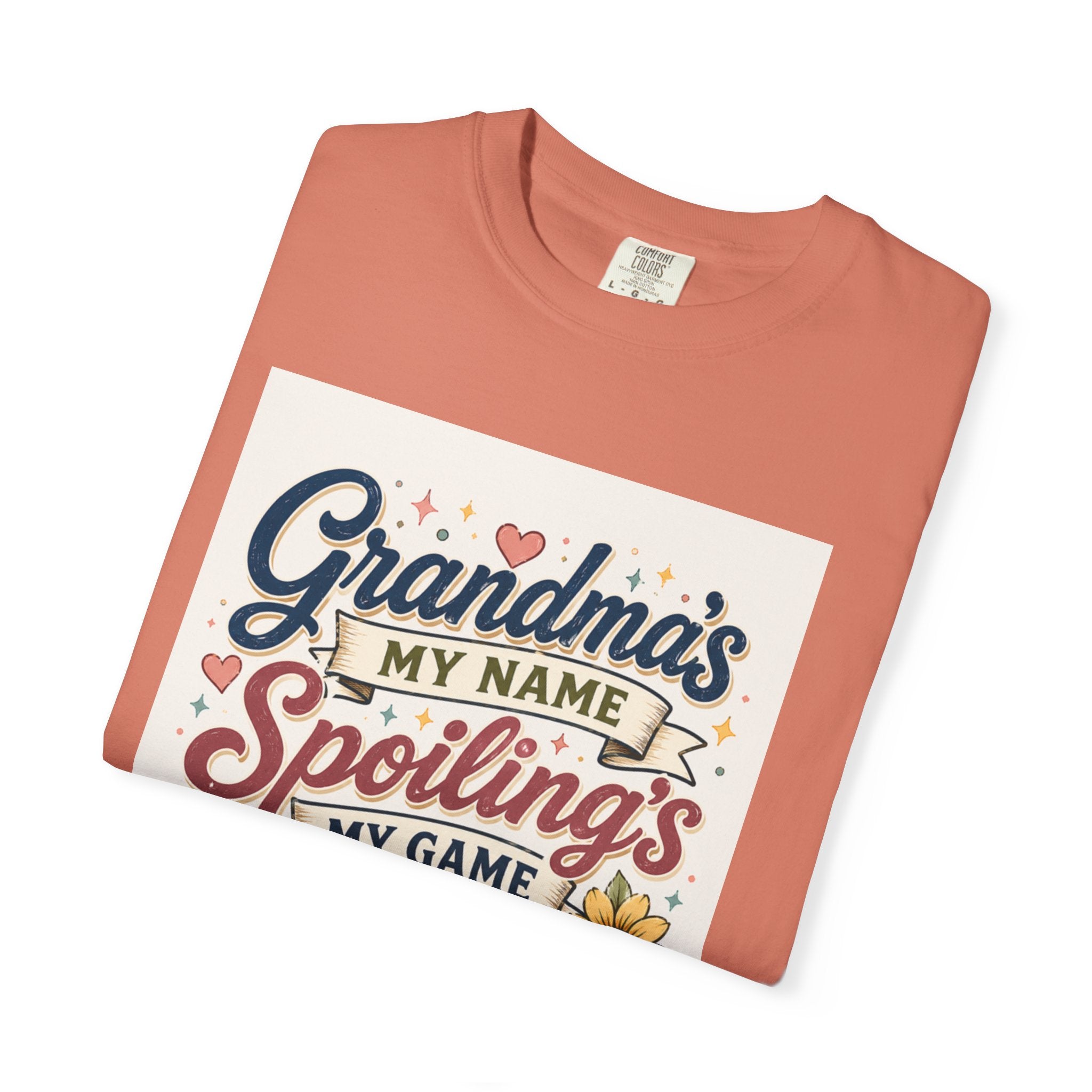 Grandma's My Name Spoiling's My Game T-Shirt | Floral Retro Design
