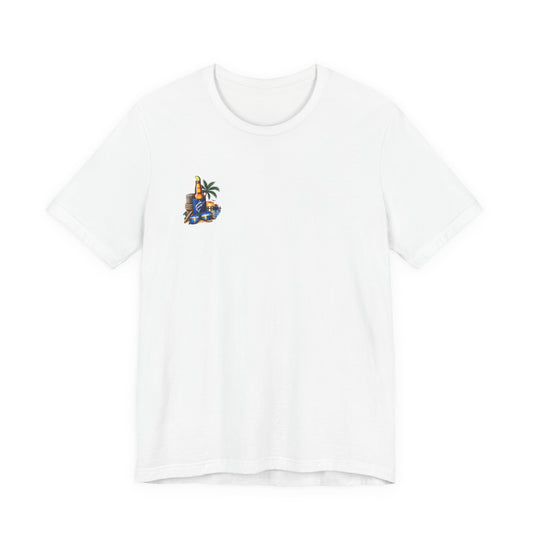 Dockside Sunset Tee — Tropical Marina Graphic T-Shirt