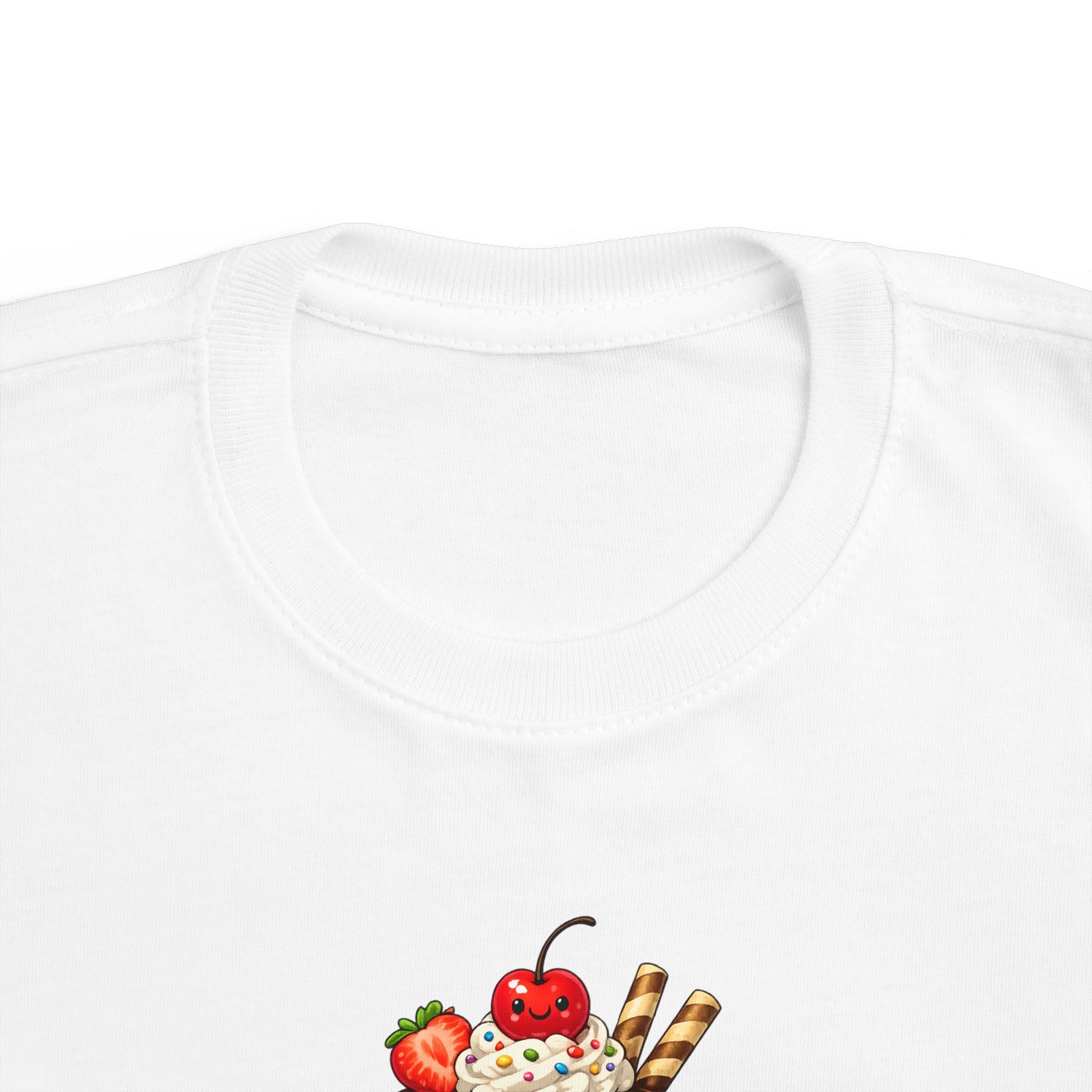 Ice Cream Sundae Stack Toddler Tee | Cute Dessert Illustration