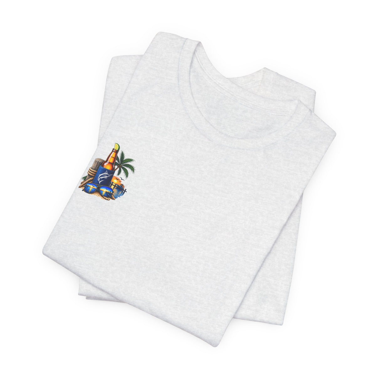 Dockside Sunset Tee — Tropical Marina Graphic T-Shirt