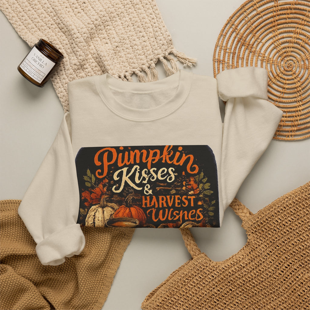 Pumpkin Kisses & Harvest Wishes Crewneck Sweatshirt