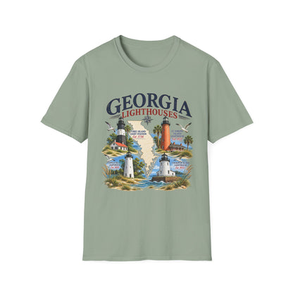 Georgia Lighthouses T-Shirt — Vintage Coastal Tee