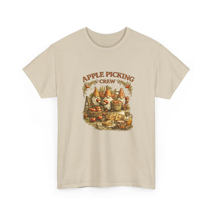 Apple Picking Crew T-Shirt — Vintage Fall Orchard Graphic Tee