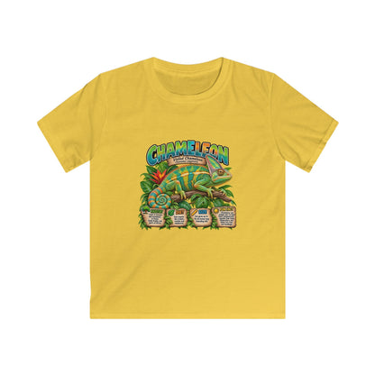 Kids Chameleon T‑Shirt — Colorful Tropical Reptile Graphic Tee