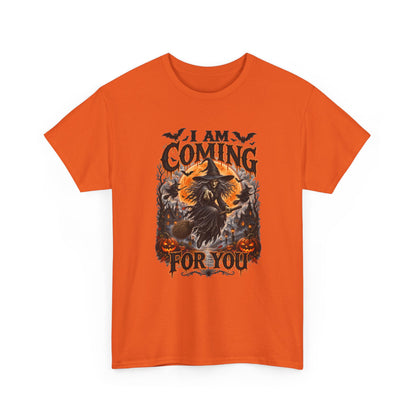 I Am Coming For You Halloween Tee — Spooky Raven Pumpkin Graphic T-Shirt