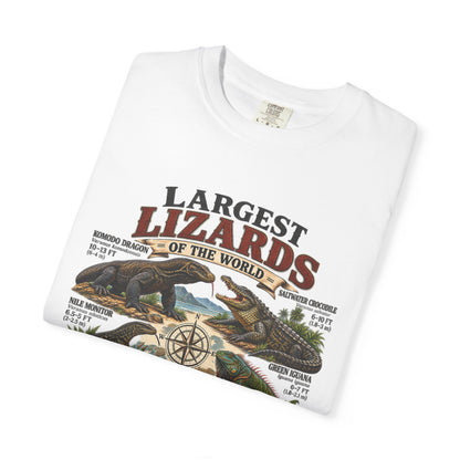 Lizards Graphic T-Shirt — "Largest Lizards of the World" Vintage Nature Tee