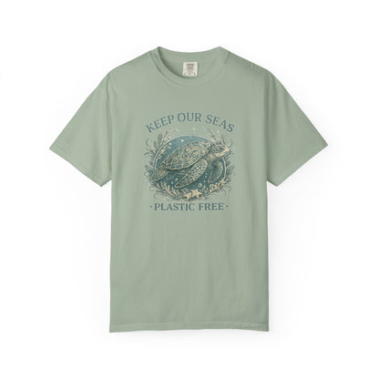 Keep Our Seas Plastic Free Sea Turtle T-Shirt