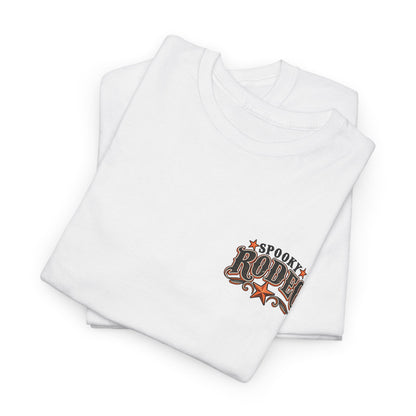 Spooky Rodeo Tee — Halloween Western Skull & Sunflower Graphic T-Shirt