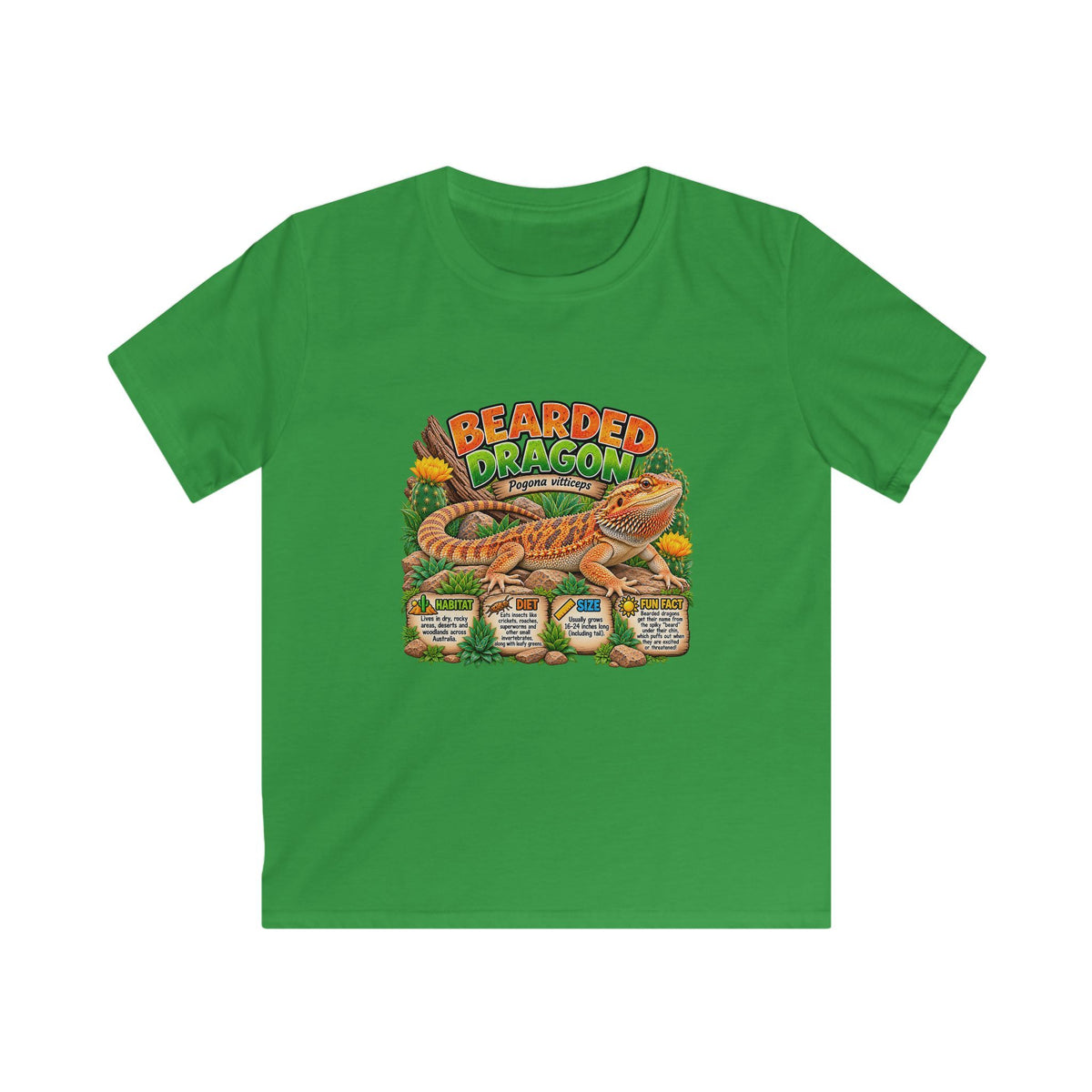 Kids T-Shirt — 'Bearded Dragon' Reptile Lover Tee