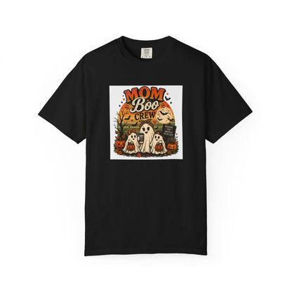Mom Boo Crew Halloween T-Shirt — Cute Vintage Ghosts & Pumpkins Tee