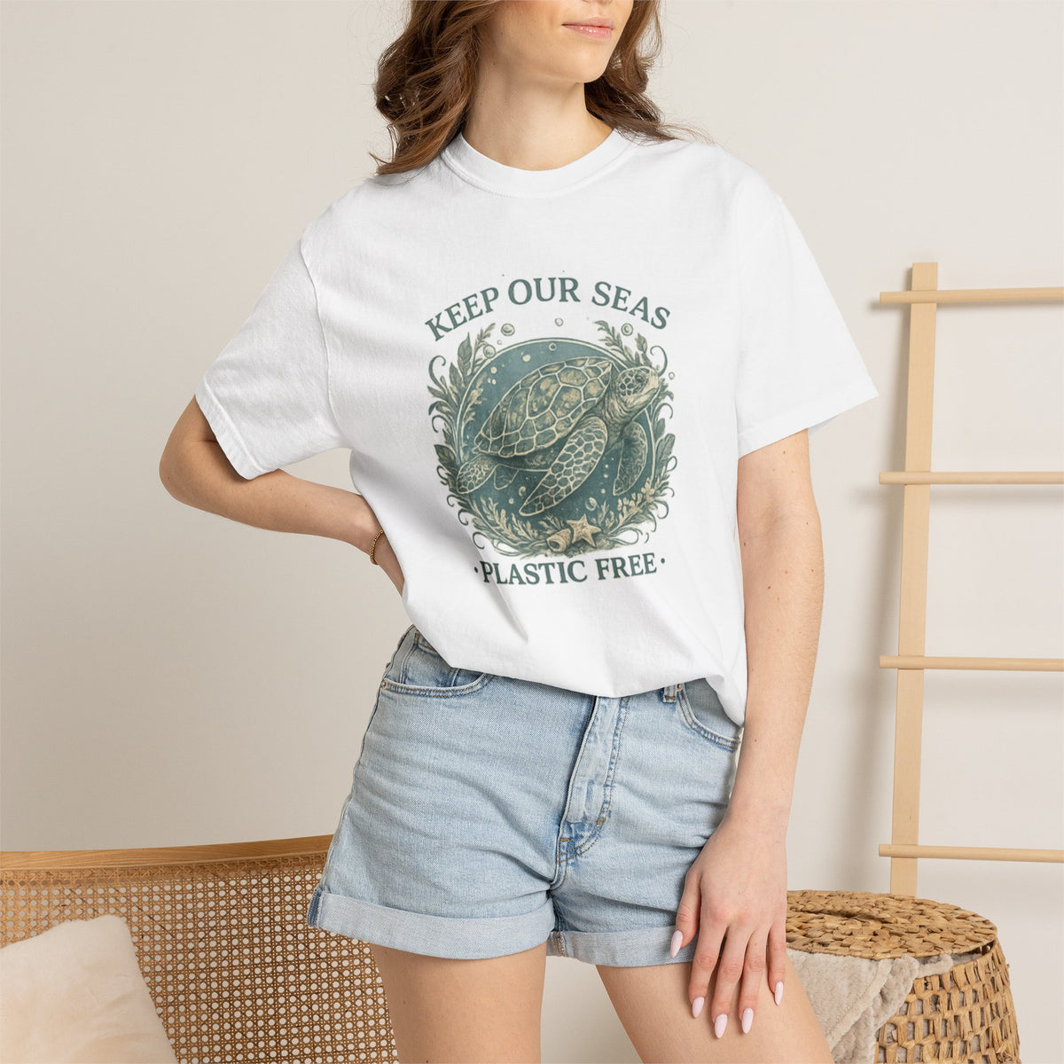 Keep Our Seas Plastic Free Sea Turtle T-Shirt