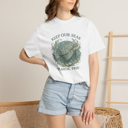 Keep Our Seas Plastic Free Sea Turtle T-Shirt