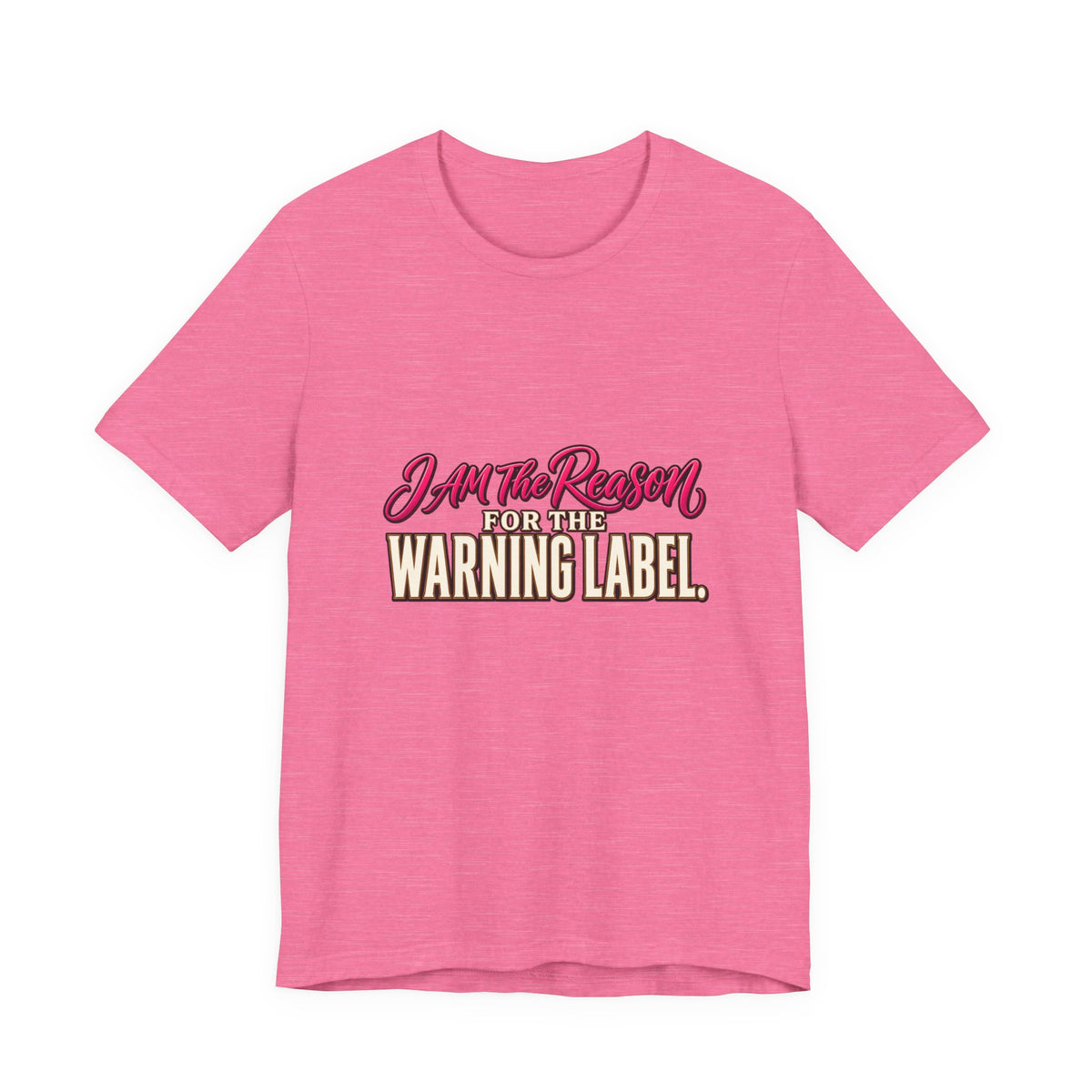 I Am The Reason For The Warning Label T-Shirt — Funny Sarcastic Graphic Tee