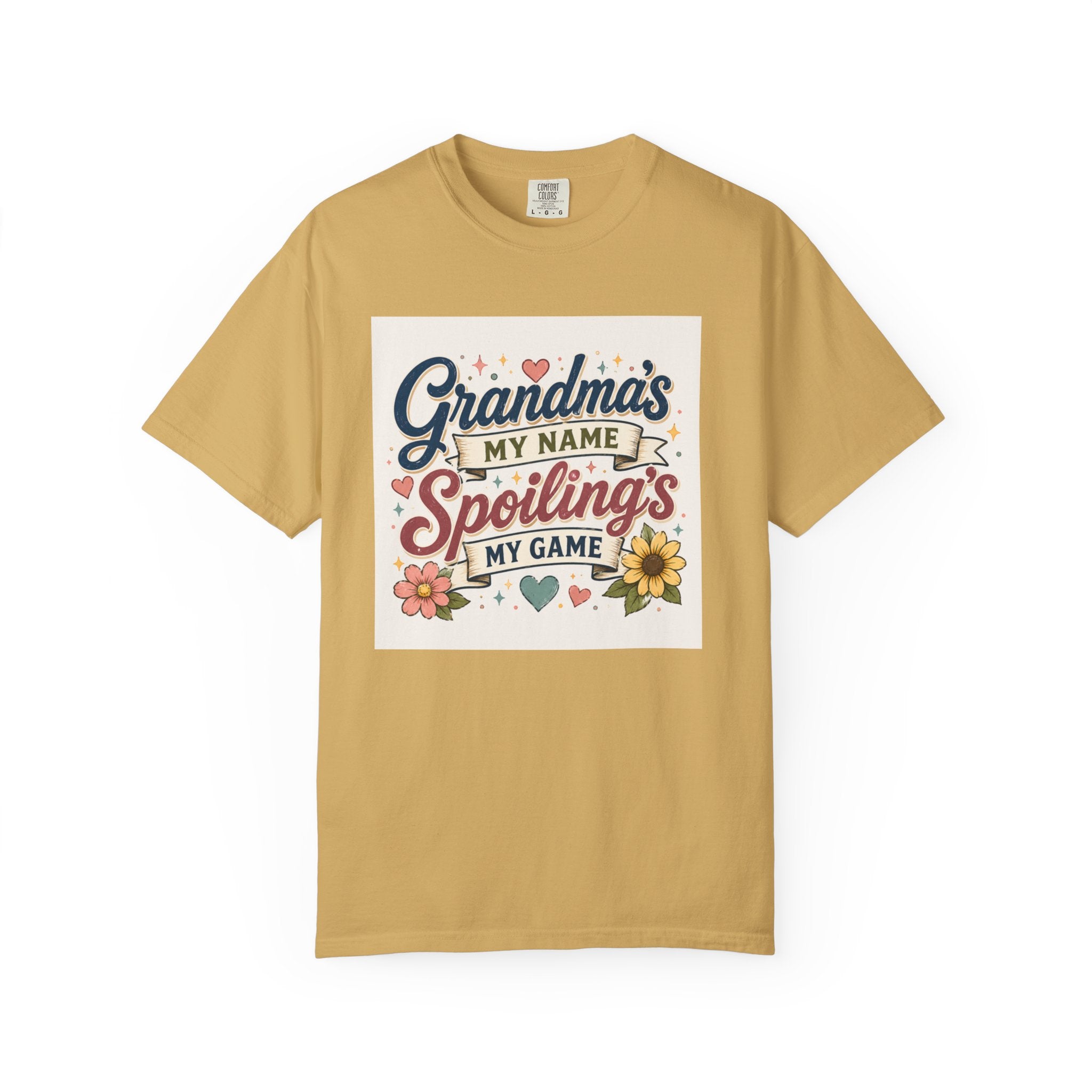 Grandma's My Name Spoiling's My Game T-Shirt | Floral Retro Design