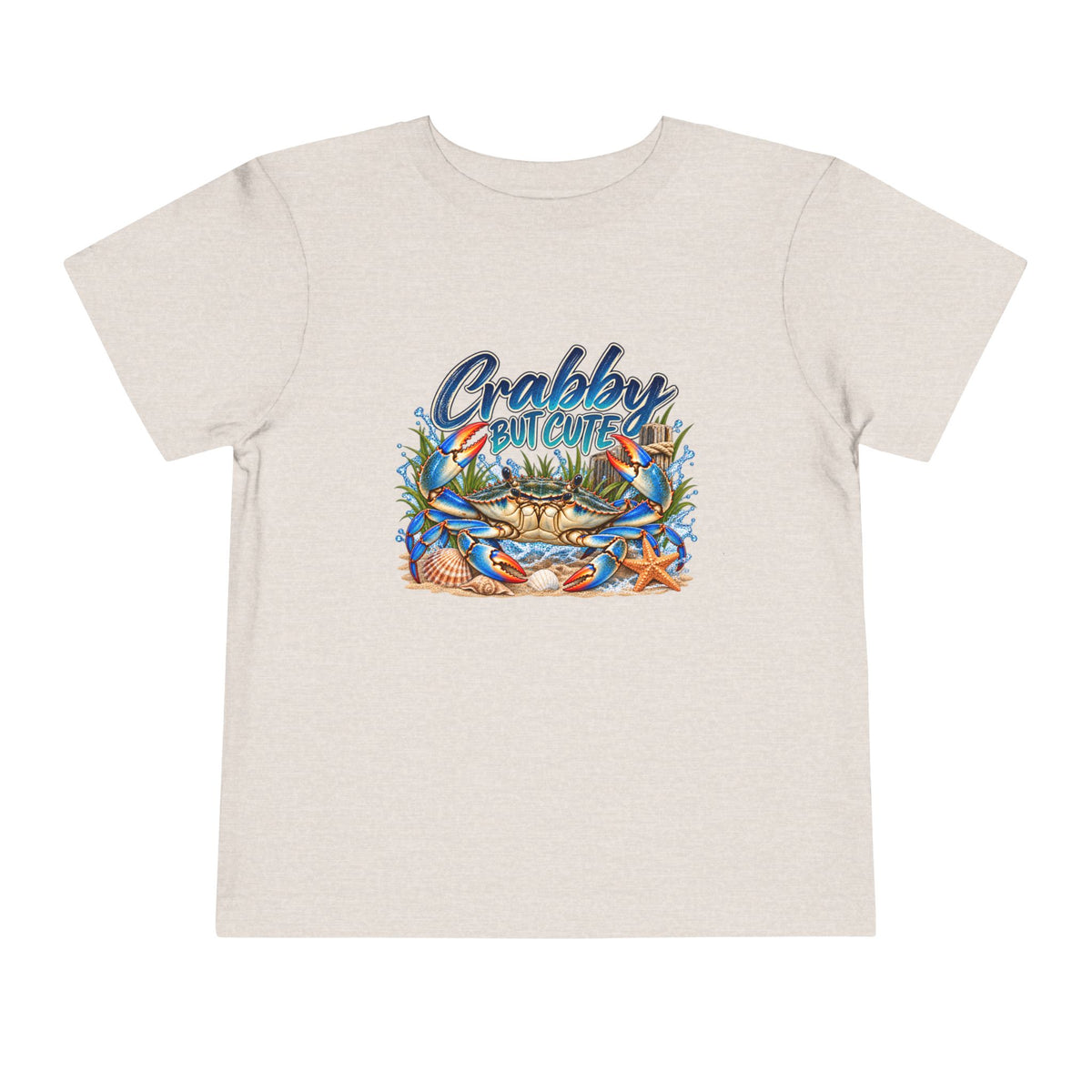 Crabby But Cute Toddler Tee – Cute Beach Crab Graphic Shirt for Kids