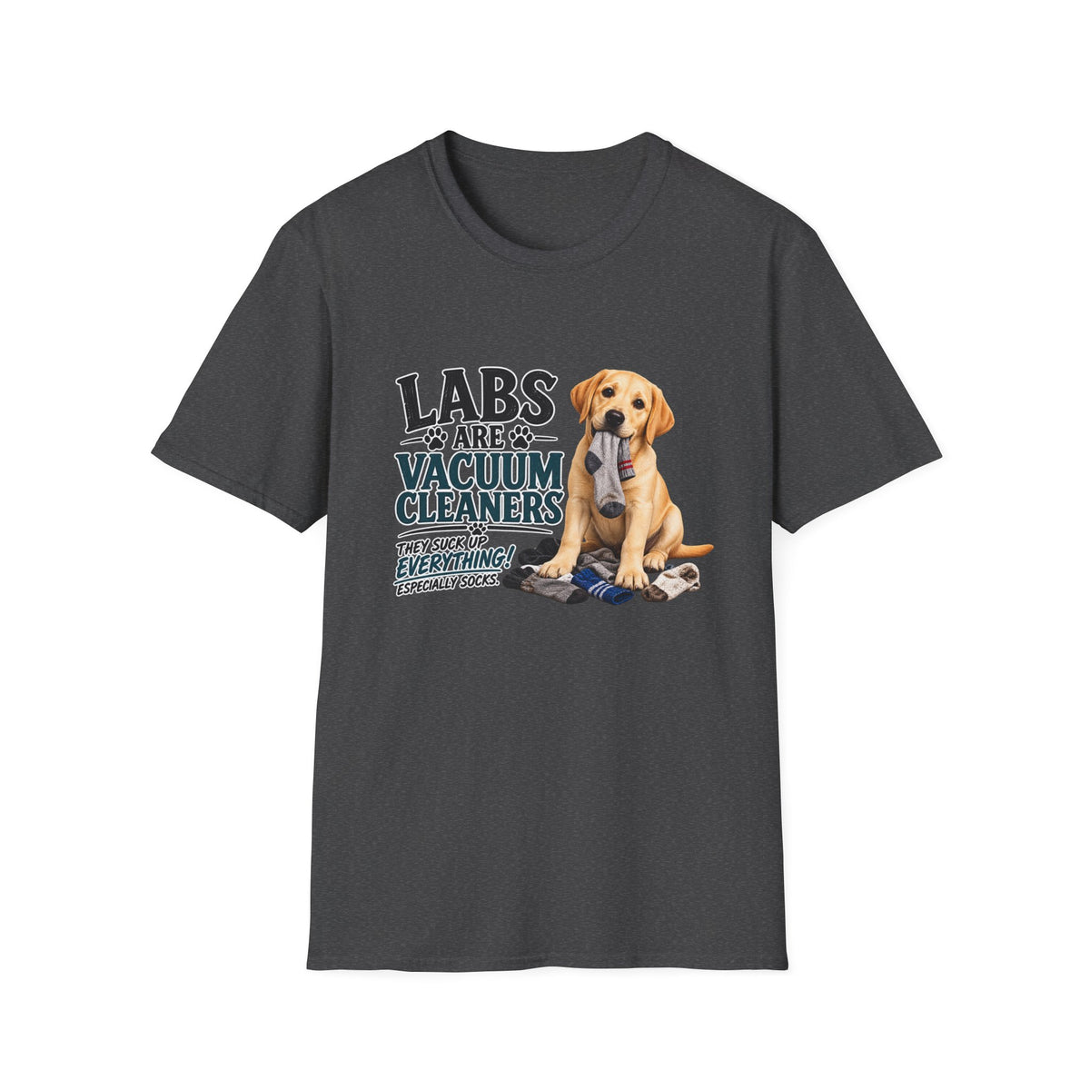 Lab Retriever T‑Shirt – "Labs Are Vacuum Cleaners" Cute Puppy Dog Tee