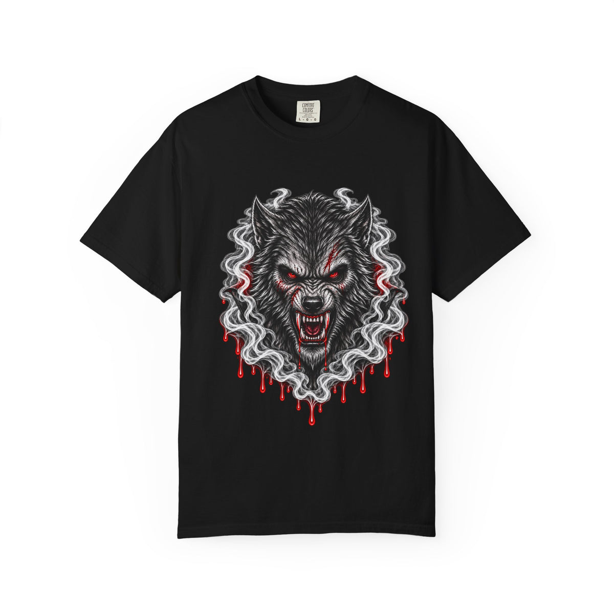 Wolf Head Graphic T-Shirt — Bloody Howl Horror Tee