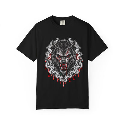 Wolf Head Graphic T-Shirt — Bloody Howl Horror Tee