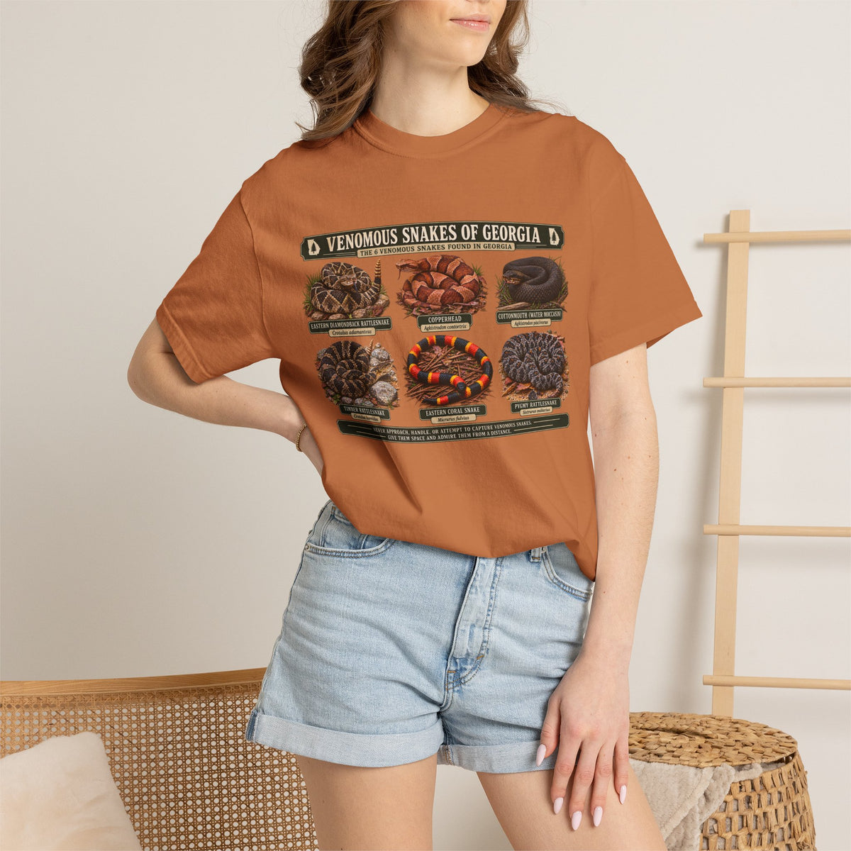 Venomous Snakes of Georgia T-shirt | Snake Identification Chart